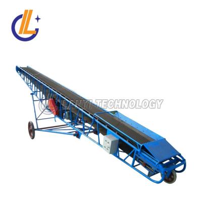 China Customer request China stone quarry portable inclined belt conveyor price for container loading for sale