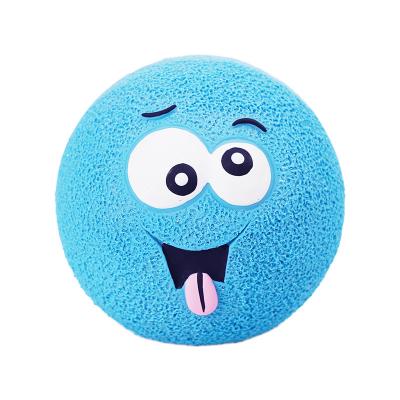 China Dogs Pet Toys New Products New Products Smiley Face Ball Rugby Latex Healthy Funny Squeeze Dog Toys for sale