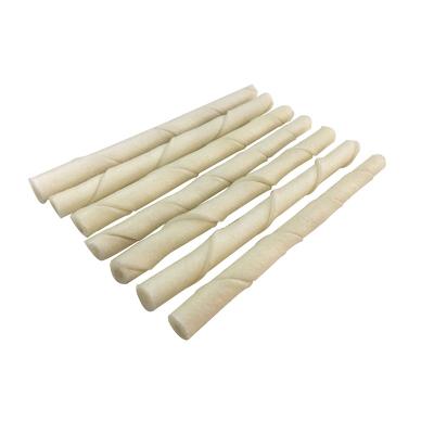 China Skin & Coat Health Dog Rawhide Twist Sticks 5 Inch Sticks Natural Thin Rawhide Chews For Puppy And Small Dogs for sale