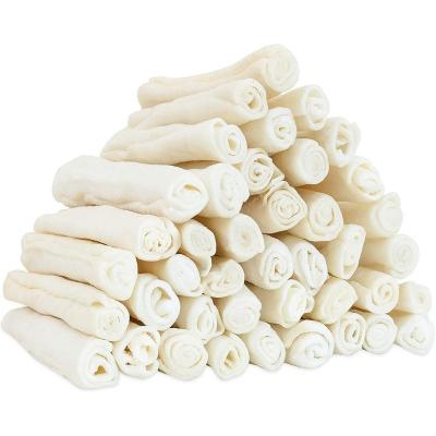 China Skin & Coat Health Rawhide Rolls Twist Sticks Dog Chew Treats Natural Flavor 6-6.5 Inches For Puppy And Small Dogs for sale