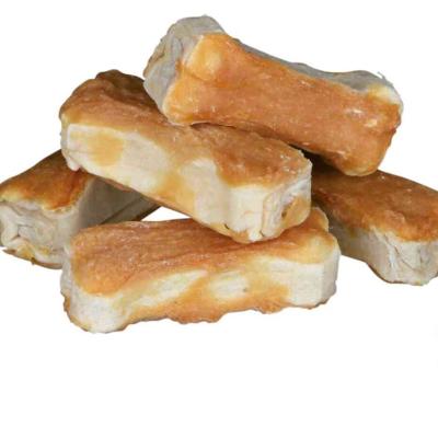 China Skin & Coat Health Rawhide Dog Chews With Chicken Meats Chicken Chewing Bones Dog Bones for sale