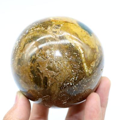 China Europe Reiki Sphere Healing Ocean Jasper Sphere Healing Gemstone Crystal Ball for sale