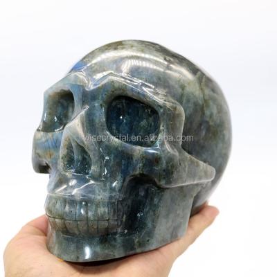 China Europe Quartz Natural Healing Quartz Natural Life Size Labradorite Crystal Skulls for sale