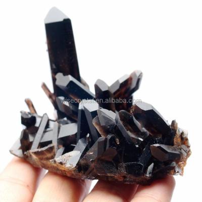 China Natural Quartz Crystal Therapy Europe Rock Group Reiki Smoky Crystal Gemstone for sale