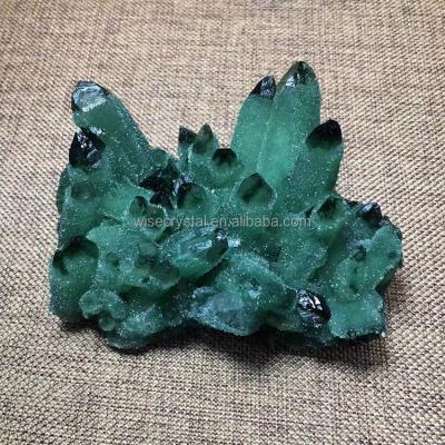 China Healing Mineral Crystal Cluster Skeletal Quartz Natural Green Magic Wand Point From Europe for sale