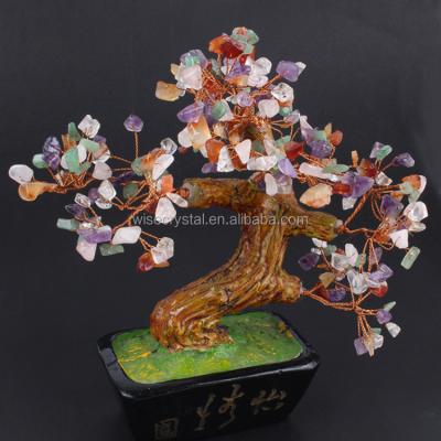 China Healing Crystal Tree Europe Silver Amethyst Rock Stone Crystal Tree for sale