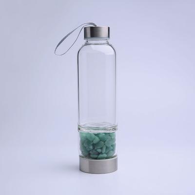 China Europe Hot Selling Quartz Crystal Infused Water Bottle Natural Crystal Water Bottle for sale