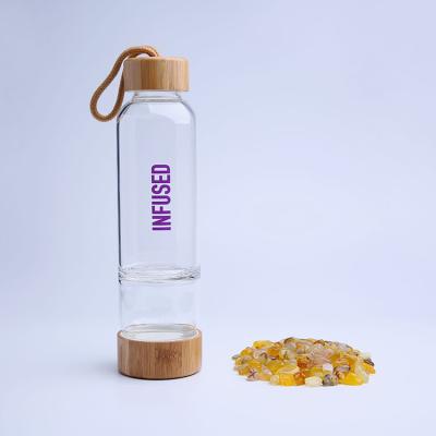 China Viable Energy Gems Crystal Water Bottle Infused Natural Quartz Gemstone for sale