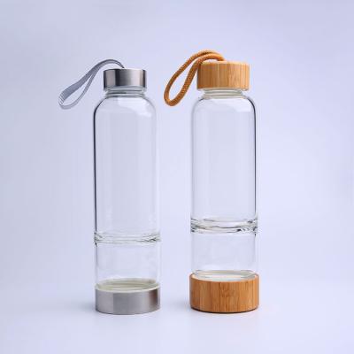 China Sustainable Glass Drinking Bottle Gems Crystal Water Bottle Natural Quartz Gemstone for sale