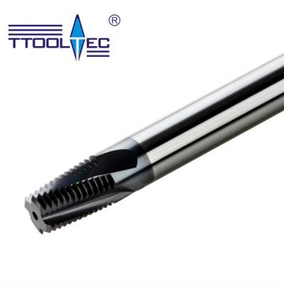 China High Precision Solid Carbide Threading Threading Endmills For Internal Thread With Coolant Hole for sale