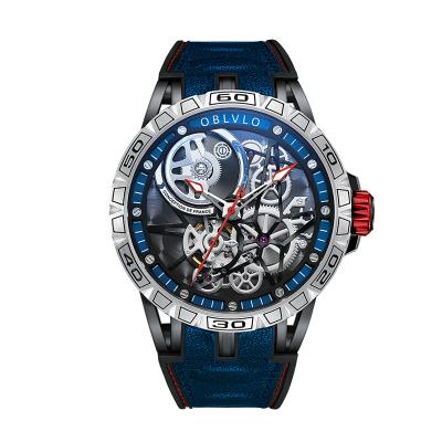 China Wholesale Boy Leather Strap Stainless Steel Mechanical Watches Skeleton Waterproof Luxury Automatic Tourbillon Wrist Watches For Men for sale