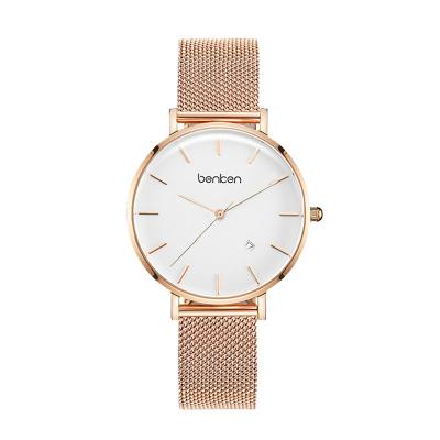 China Luminous Logo High End Modern Stainless Steel Casual Luxury Fashion Ladies Women Ladies Waterproof Automatic Quartz Watches for sale