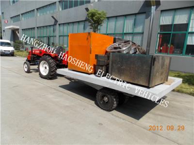 China Large Loading Capacity Flatbed Multi Purpose Trailer Single Axle With 2 Tyres for sale