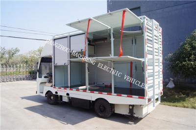 China 5t Load Capacity Electric Cargo Van Semi Convertible With Machinery Steering Mode for sale