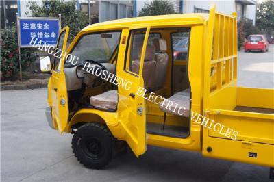 Chine Camion électrique de transport de double cabine, couleur électrique de jaune de tracteur du remorquage 48V à vendre