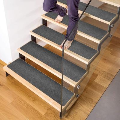 China Washable Modern Single Stair Felt Step Mats Non Stick Stair Mat Solid Wood Non Slip Self Adhesive Carpet Home Customization for sale