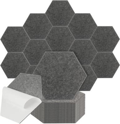 China Modern Hexagonal Polyester Sound Absorbing Panel High Density 100% Sound Insulation Felt for sale