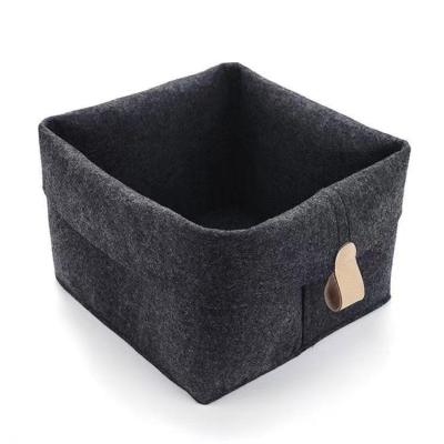 China Sustainable Foldable Felt Storage Basket, Books And Clothes Storage Basket Can Be Customized for sale