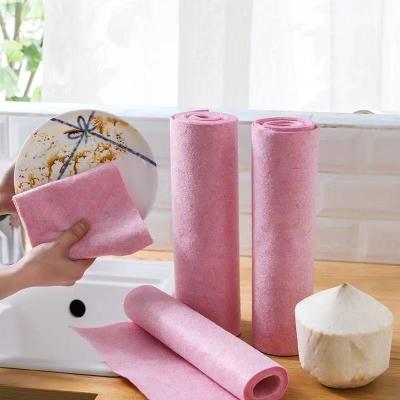 China Kitchen Dish Cleaning Towel Cloth Coconut Shell Kitchen Microfiber Cleaning Dish Absorbent Cloths for sale