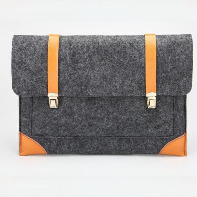 China Felt Environmental Protection Business Gift Felt Leather Laptop Bag Women's and Men's Laptop Case Computer Felt for sale