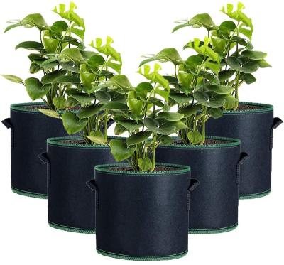 China Manufacturer Wholesale Plant Growth Planting Bag 3 5 7 Gallon Gray Black Nonwoven Planting Bag Felt Plant Growth Barrel for sale