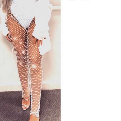 China C016 Non-Toxic Women's Swimsuit Cover Up Pants Sexy See Through Hollow Rhinestone Praise Festival Bottoms Pants for sale