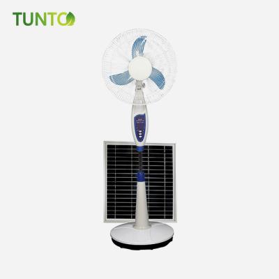 China Plastic Rechargeable Inside 16inch 12v15w Lead Acid Battery Solar Fan for Home,Camping,Mountain,RV with 12 Pcs of LED Lights for sale