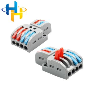 China Automotive 2 In 4 Out 250V 32A Splice Push-On Quick Wire Electrical Power Wire Connector Terminal Block Cable Connector for sale