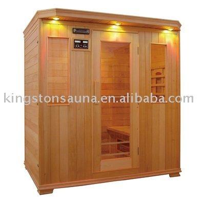 China FIS-04L Deluxe Far Infrared Computer Control Panel Red Cedar Sauna for sale