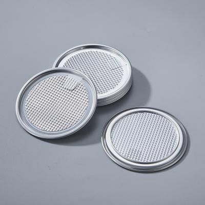 China Non spill 307# 83.3mm factory easy tear aluminum lid aluminum can lid easy peel off lid for food can for sale