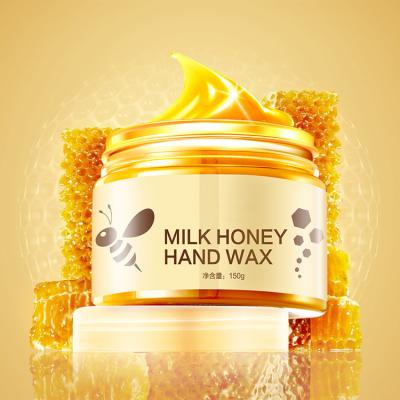 China Private Label Shea Butter Whitening Moisturizing Exfoliating Anti Aging Hand Wax Cream Paraffin Tear Off Milk Honey Hand Wax For Hand for sale