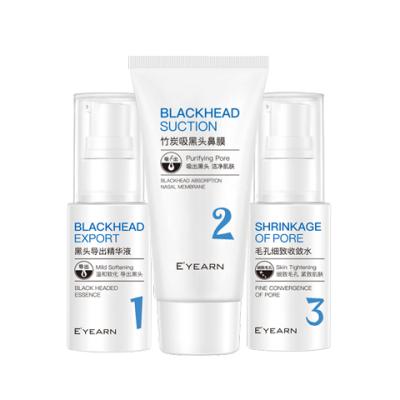 China Face OEM Men and Women Cosmetics Shrink Pore Hydrate Acne Blackhead Deep Cleansing Remover Exfoliating Skin Care Set for sale