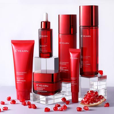 China Nourish Moisturizing Red Pomegranate Skin Care Set For Nourishing Six-Piece Set Gift Box Hydration Whitening Fruit Moisturizing Beauty Care for sale