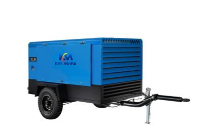 China Compresor de aire azul del color 185 CFM, compresor de aire diesel industrial modificado para requisitos particulares en venta