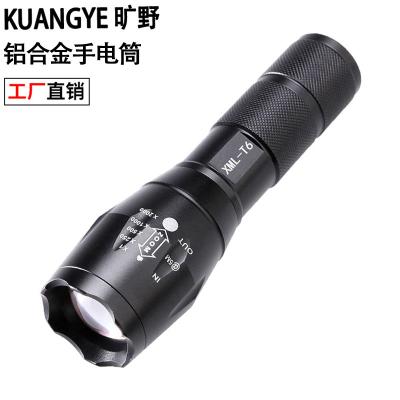 China Strong Lightweight Telescopic USB Rechargeable Outdoor Exploration Zoom Emergency T6 Aluminum Alloy Long Range LED Flashlight for sale