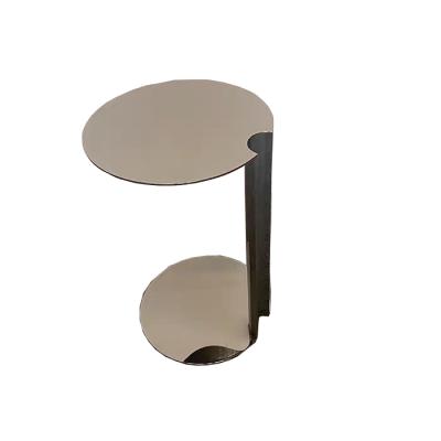 China 2022 New Design Round Center (Height) Adjustable Tables Stainless Steel Modern Side Table Metal Furniture Home End Table For Home Furnishing for sale