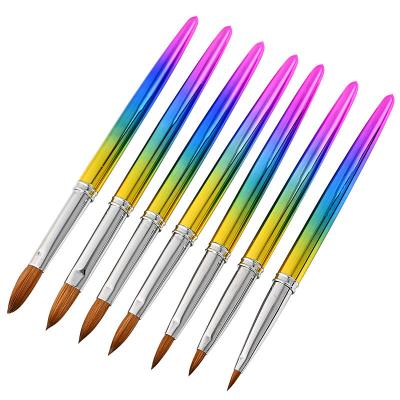 China NAIL 100% Best Selling Kolinsky Pure Top Quality Kolinsky Makeup Art Acrylic Brush Cosmetic Nail for Girls Beaut for sale