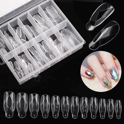 China Easy Apply New Design Diamond Shape Forms Finger Quick Building Extension Tips DiamonPoly Nail Art UV Gel Extend Mold Builder Tips for sale