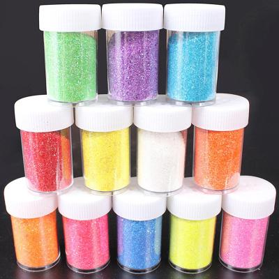 China 100% Brand New and High Quality 12 Color Glare Nail Art Dust Glitter Powder for UV Acrylic Gel Tips Nail Art Salon Tool Set DIY Decoration for sale