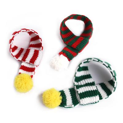 China China Factory Customized Supplies Cute And Fashionable Dog Puppy Knitted Christmas And New Year Scarf for sale