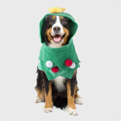 China Wholesale Personalized Christmas Tree Shape Pet Clothes Funny Christmas Dress Up Cat and Dog Clothes for sale