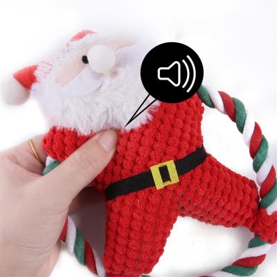 China Source Factory Customized Durable Christmas Plush Pet Toy Dog Squeaky Dog Toy For Christmas for sale