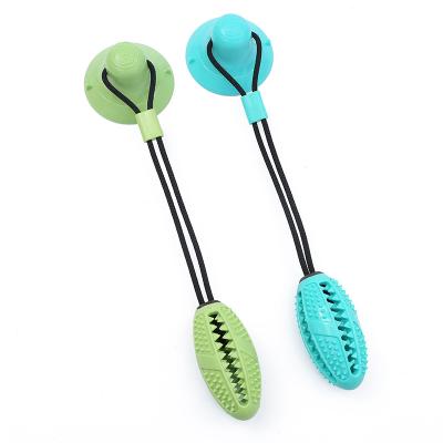 China Viable Bite Ball Viable Bite Leakage Cord Sucker Dog Toy Bite Dog Molar Ball Tooth Cleaning Interactive Bell Dog Toy Set for sale