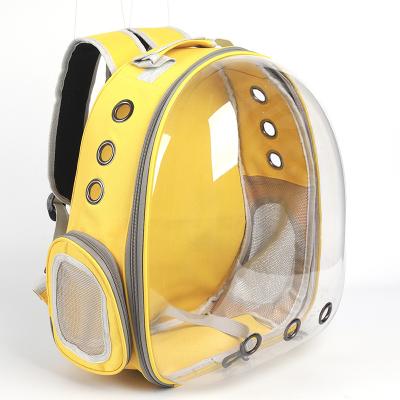 China Breathable Pet Flight Cage Dog Cat Bag Breathable Backpack For Carrying Outdoor Travel Pet Travel Rucksack for sale