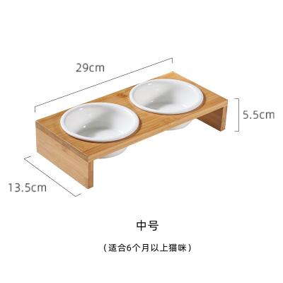 China Viable Factory Wholesale Ceramic Pet Cat Dog Food Bowl With Holder for sale