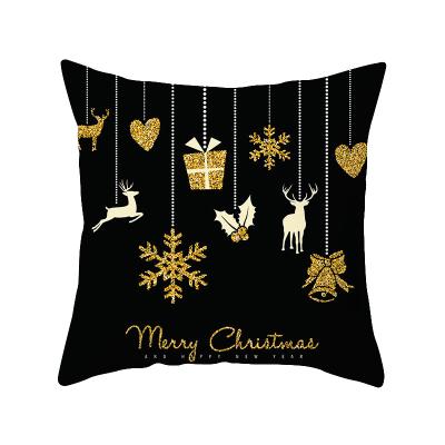 China Sustainable Christmas Decorations Tile Covers 45*45cm Winter Holiday Cotton Throw Christmas Pillow Case for sale