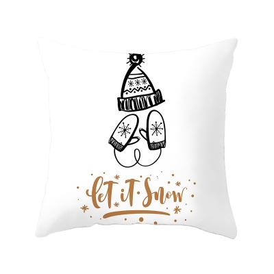 China Christmas Viable Canvas Design Cartoon Factory Sale Gold Tile Case For Office Wholesale Sofa Car Pillow Cover Decoration for sale