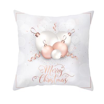 China Santa Claus Series Office Sofa Cushion Cartoon Christmas Nordic Viable Cushion Cover Golden Pillow Case for sale