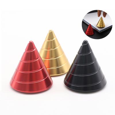 China Mini Rotary Decompression Fidget Toy Spinning Hypnosis Spinner Fingertip Pyramid Band Spiner Aluminum Kinetic Gyro Compass Mini Rotary Decompression Fidget for sale