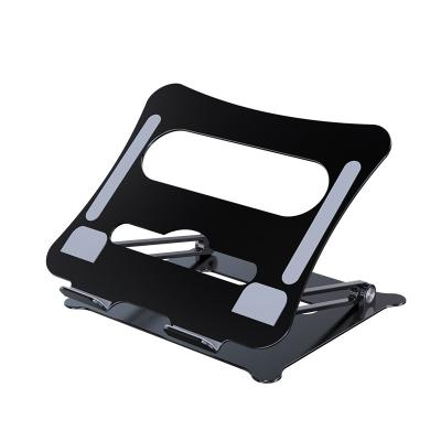 China Double Column Computer Fixed Stand (Waist) Aluminum Alloy Tablet Foldable Adjustable Laptop Stand Holder for sale